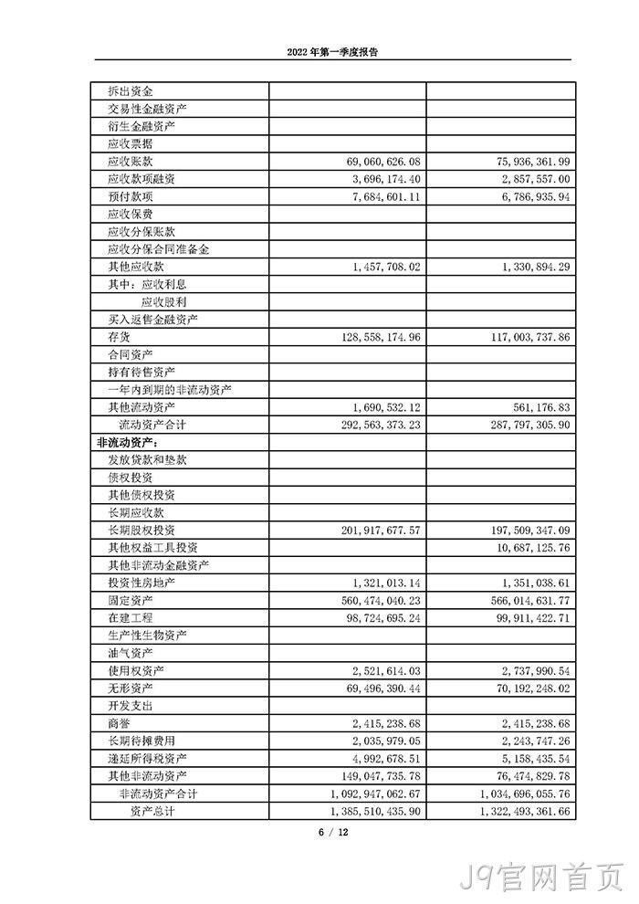 J9官网首页2022年第一季度报告_页面_06