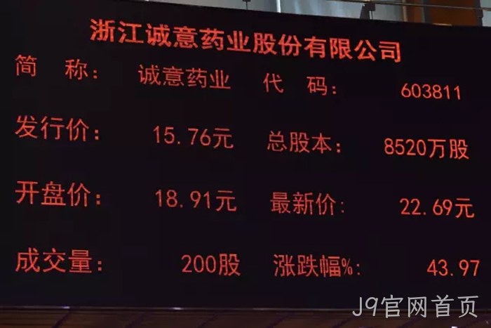 J9官网首页成功上市 J9官网首页成功上市